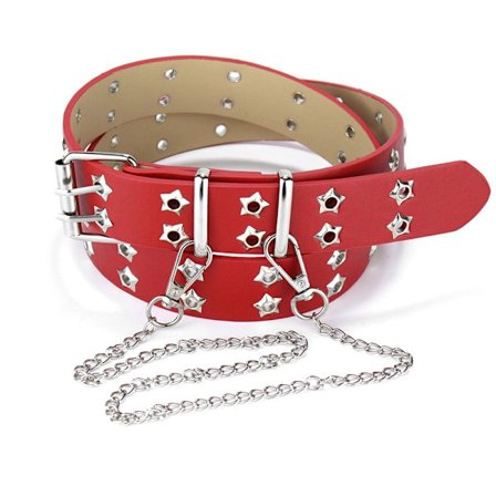 Punk taljebælte Goth linning RØD STYLE1 STYLE1