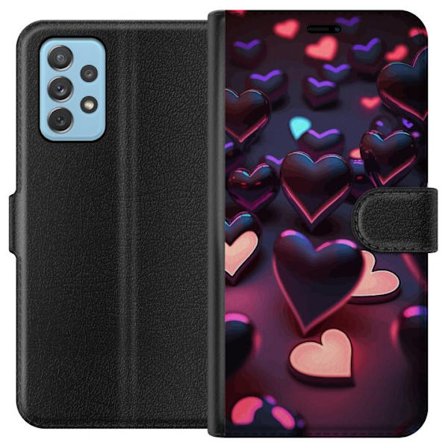 Yhteensopiva Lompakkokotelo Samsung Samsung Galaxy A72 5G KeskiyönSydämet