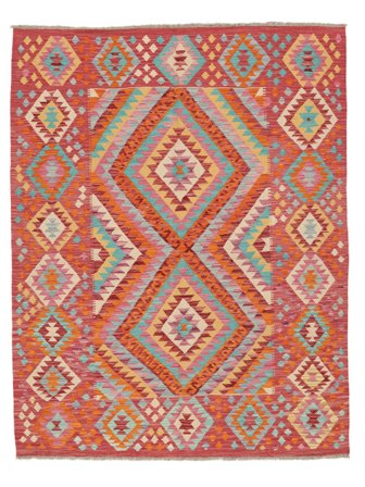 Alfombra Oriental Kilim Afghan Old Style 157X202 Rojo Oscuro/Rojo (Lana, Afganistán)