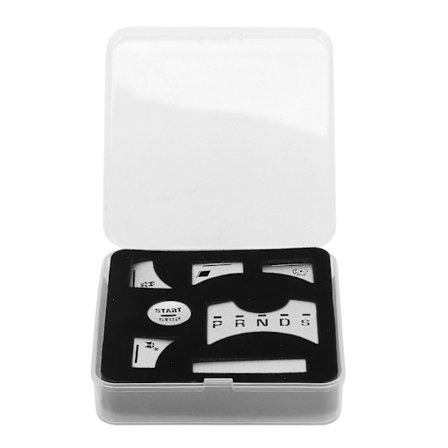 7kpl Keskikonsolin Vaihdevivun Paneelin Painikkeen Suojatarra Hopea Korvaava Jaguar XF 2012-2015