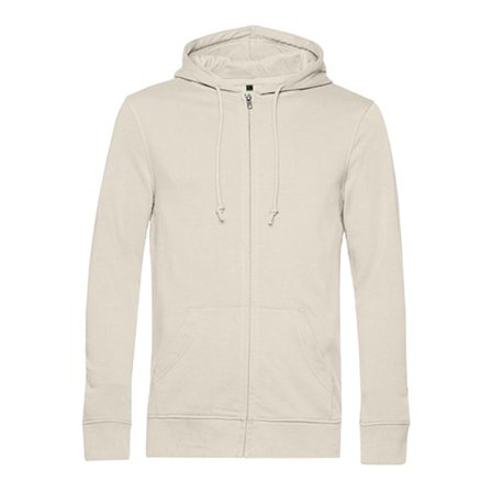 B&C Herr Organic Hoodie med Dragkedja XXL Off White