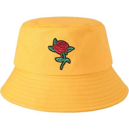 Bucket Hat Med Rose Broderad Unisex