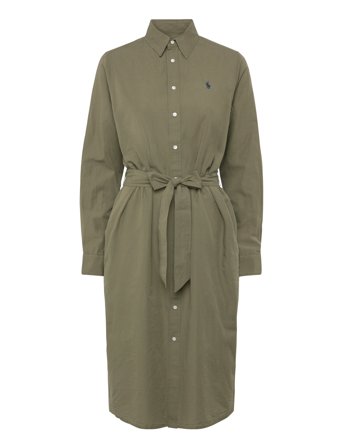 Polo Ralph Lauren Cotton-Linen Belted Shirtdress - Khaki green - 38