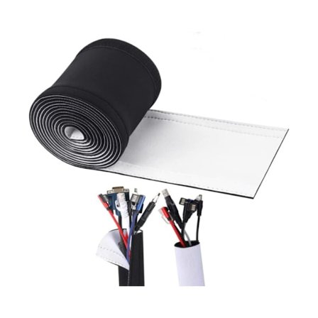 Kabeldæksel, 300 cm fleksibel kabelopbevaring 300 cm nylonkabelbindere,