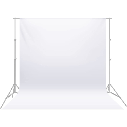 Bakgrund (Vit) 3*3m Fotostudio Vikbar Skir Muslin för Fotografering Video och TV