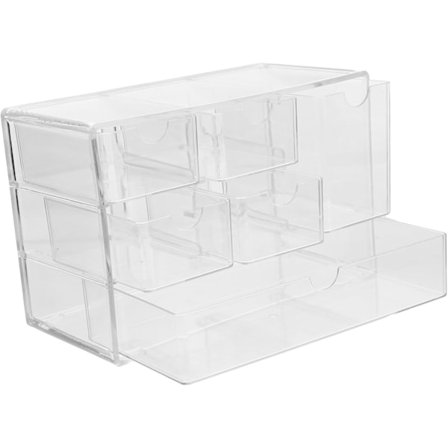 Tyylikäs meikkipöydän järjestäjä laatikosto meikeille koruille työpöydälle tilaa säästävä