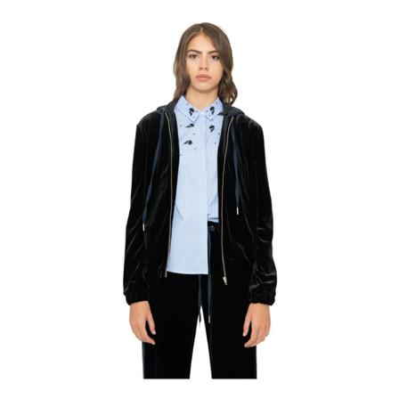 Silvian Heach Lightweight Bomber With Hordada Elastic Waist , Zwart , Dames , Maat: XS