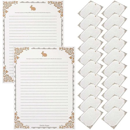 50 Dekorativa Brevpapper Vintage Papper Skrivpapper Retro Brevhuvud Blankt Brevpapper - WELLNGS