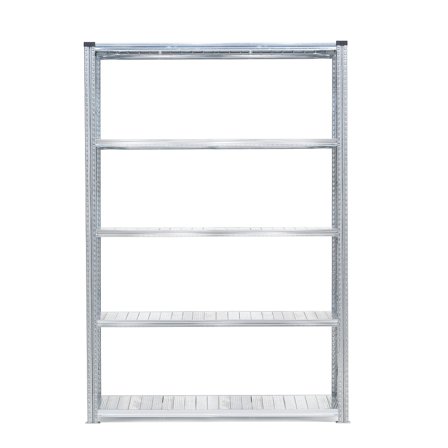 Regalsystem TRANSFORM, Grundmodul mit 5 Böden, 2500 x 1200 x 400 mm, verzinkt