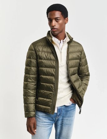GANT Light Down Jacket - Khaki green - XXXL