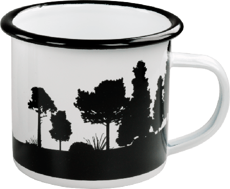 Hällmark Enamel Mug Large eating utensils White OneSize