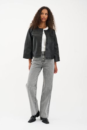 Mia Stud Jeans Wash Faded Grey 32" 31