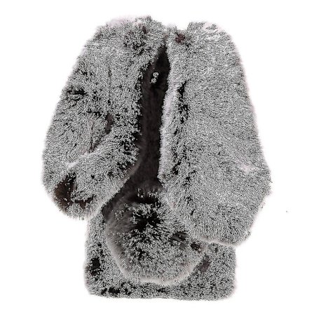 Kaninformet Varm Pels TPU Mobiltelefon Etui Til Iphone Se (2020)/se (2022)/8/7 4.7 Tommer - Hvid -xx