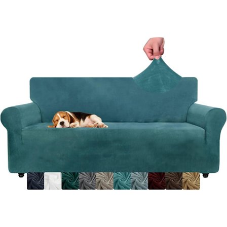Samettisohvan päällinen 3-istuttava, joustava sohvan päällinen universaali, sohvan suojus liukumaton sohvanpäällinen käsinojilla, sohvanpäällinen 