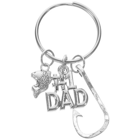 Pappa nøkkelring anheng fiskekrok stil nøkkelring ornament farsdag nøkkelring dekor