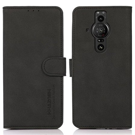 KHAZNEH Vintage lompakkokotelo Sony Xperia Pro-I - musta