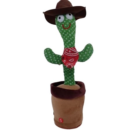 Motoriserade kaktusleksaker som spelar in och lyser upp