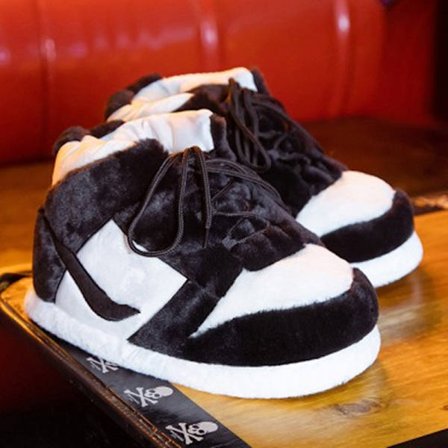 Mub- Par aj bomull tofflor bröd skor vattentät varm hem vinter A1 Black and White Panda