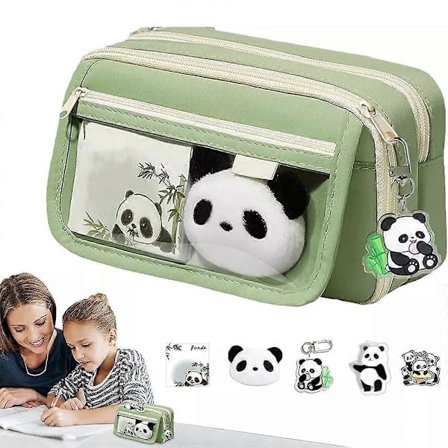 Suurikokoinen Söpö Panda Penaali - Esteettinen Vetoketjullinen Penaali Aikuisille, Panda Penaali, Suurikokoinen Penaali Maitokuvioinnilla