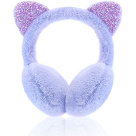 Ørevarmere (Lila) Bløde Plys Ørevarmere til Piger Justerbare