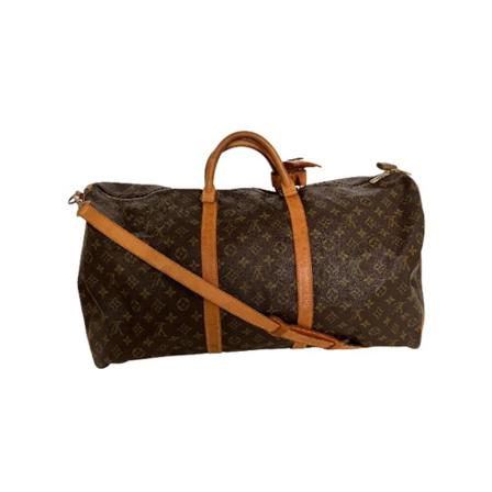 Louis Vuitton Vintage Pre-owned Keepall Bandouliere Monogram Taske Brun, Dame Vintage Tasker, Størrelse: ONE Size