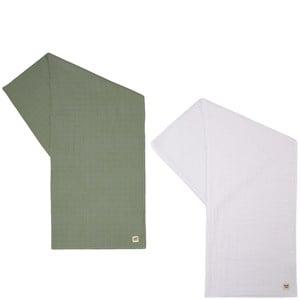 Buddy & Hope 2-Pack Green Muslin Blanket One Size - Textile - One size - Green