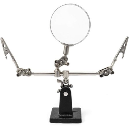 1 stk. Stativ for lodding med forstørrelsesglass for bord