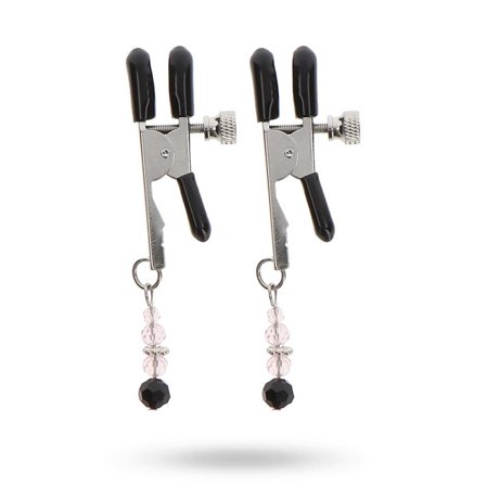 Taboom Adjustable Clamps With Beads - Vuxen.se - Bröstklämmor, nipple klämmor för BDSM