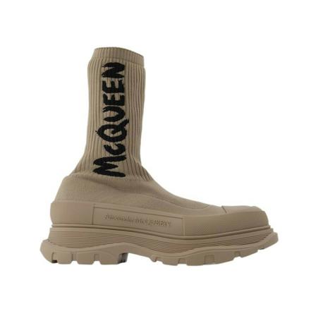 Alexander McQueen, Ankle Boots Beige, Heren, Maat:42 EU,Viscose