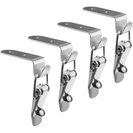 90 asteen ruostumattomasta teräksestä valmistettu kiikku lukko ankka-aukolla, jousitettu lukko, hopeinen B-lukko