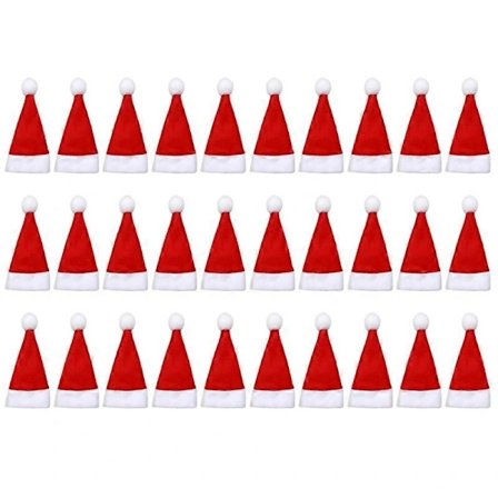 30 stk Mini Nissehuer Kopflasker Omslag Jul Nissehue Bestikholdere