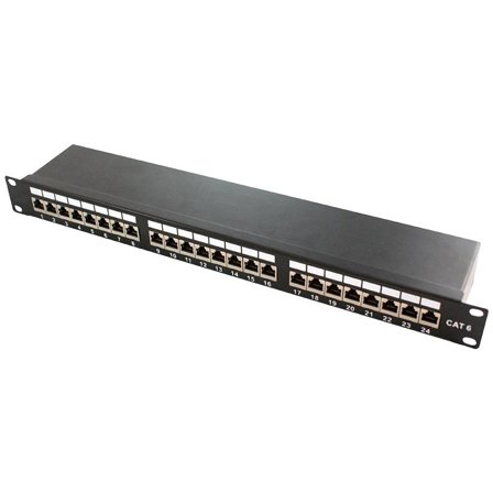 LogiLink LOGILINK- Patch Panel 19''-mounting Cat.6A STP 24 ports, black