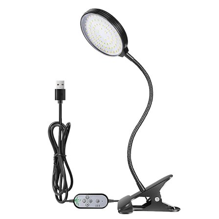 USB Plant Grow Light 312 Leds Sunlight Täysspektri säädettävä pöytäpuristin kasvatuslamppu sisäkasveille 5 himmennettävää tasoa 4/8/12h ajastin