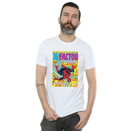 Marvel Mens Spider-Man X Factor Cover T-Shirt L Vit