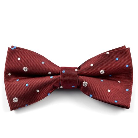 Bordowa muszka dla mężczyzn - Muszki gotowe do noszenia