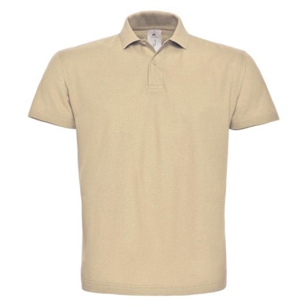 B&C Herr ID.001 Bomullspikétröja L Sand