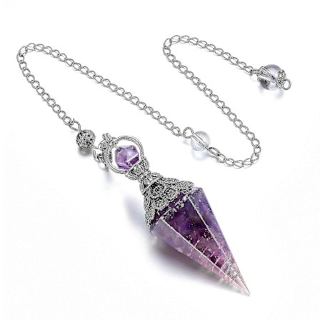 Chakra Crystal Pendel Hexagonal Reiki Healing Crystal Points Ädelsten Dowsing Pendel för spådom Scrying Wicca