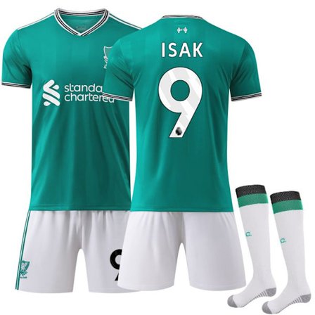 2526 Liverpool FC Fodboldtrøjesæt til børn og voksne (inklusive sokker) nr. 9 Isak