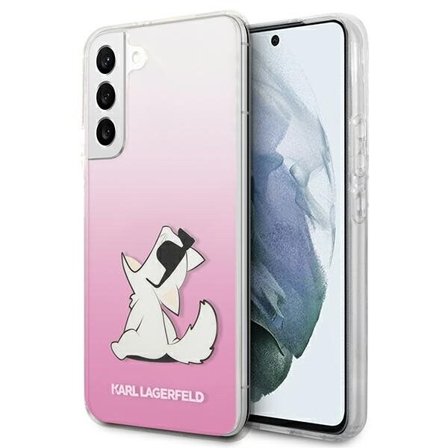 Karl Lagerfeld Choupette Syö tapauksessa Samsung Galaxy S22+ - vaaleanpunainen