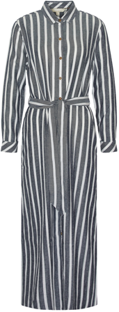 Barbour W's Annalise Striped Shirt Dress Navy Stripe