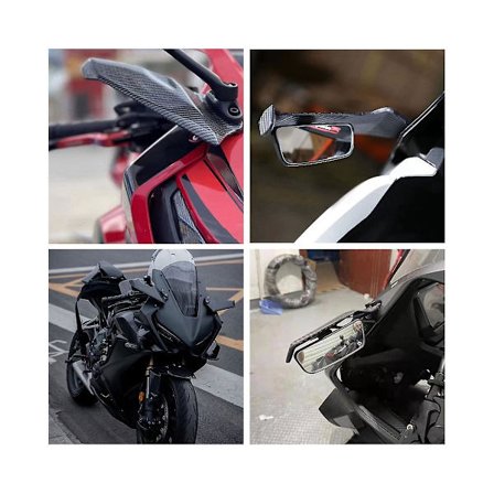 Universal motorsykkel justerbar flank spoiler kåpe med speil for CBR650R YZF R1 YZF R6 T-MAX5