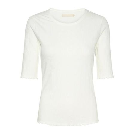 Karen by Simonsen Karen By Simonsen Candacekb Oneck Ss Toppe & T-Shirts 10103856 Egret Hvid, Dame