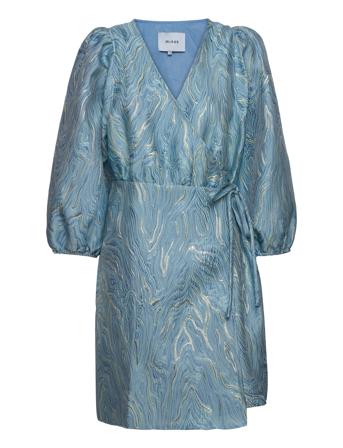 Serafina Kort Kjole Dresses Wrap Dresses Blå Minus*Betinget Tilbud