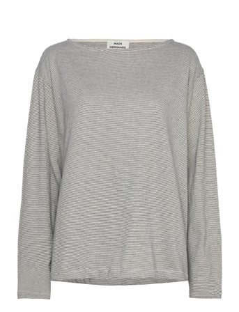 Crisp Jersey Silke Tee Ls Grey Mads Nørgaard