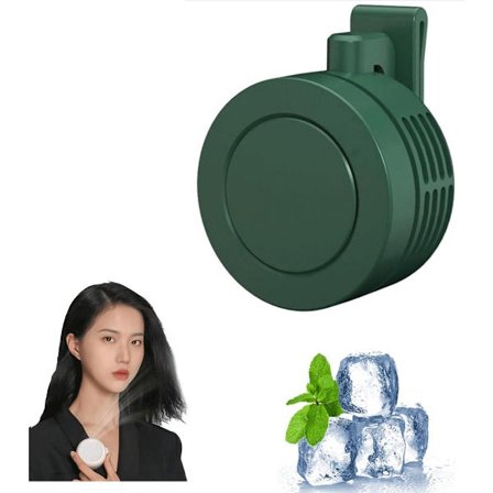 Clip-on fläkt - Mini clip-on fläkt - Bladlös - Tre hastighetsinställningar - Skjortklämma fläkt - Midjeklämma mini cyklonfläkt (grön)