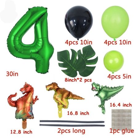 Dinosaurie-temaballonger Tecknad drakkolumn 4 4