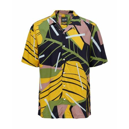 Only & Sons, Viscose Shirt Geel, Heren, Maat:L