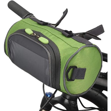 Pyörän ohjaustangon laukku vedenpitävällä kosketusnäytöllä, suuri kehyksen laukku pyörän etupyörän pakkaukseen