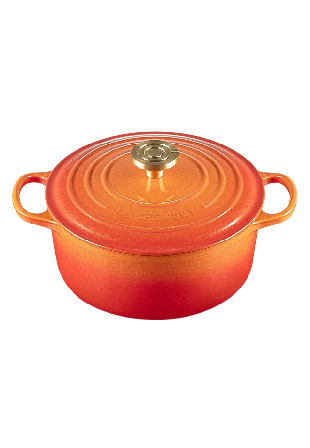 Le Creuset Rund Gryta 24cm Flamme Dorée 4,2L Grytor Orange 24 CM