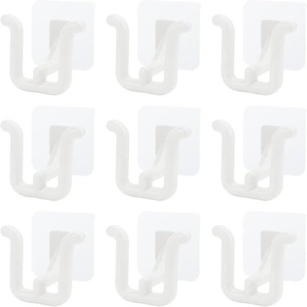 Væghængt skohylde - 9 skokroge - Selvklæbende akryl - Pladsbesparende - Væghængt skoopbevaring til badeværelse